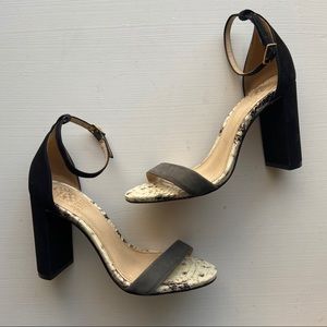Vince Camuto snakeskin block heels
